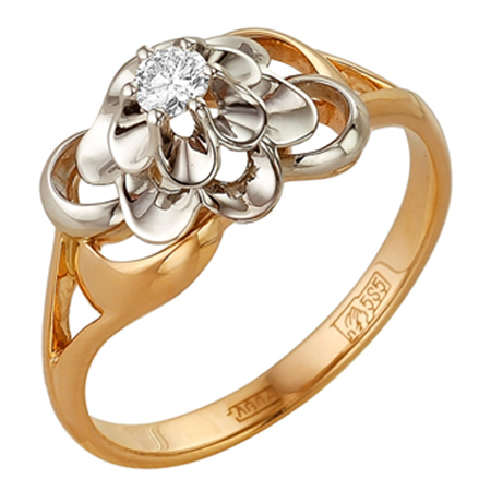 Кольцо, золото, бриллиант, 1-105-78